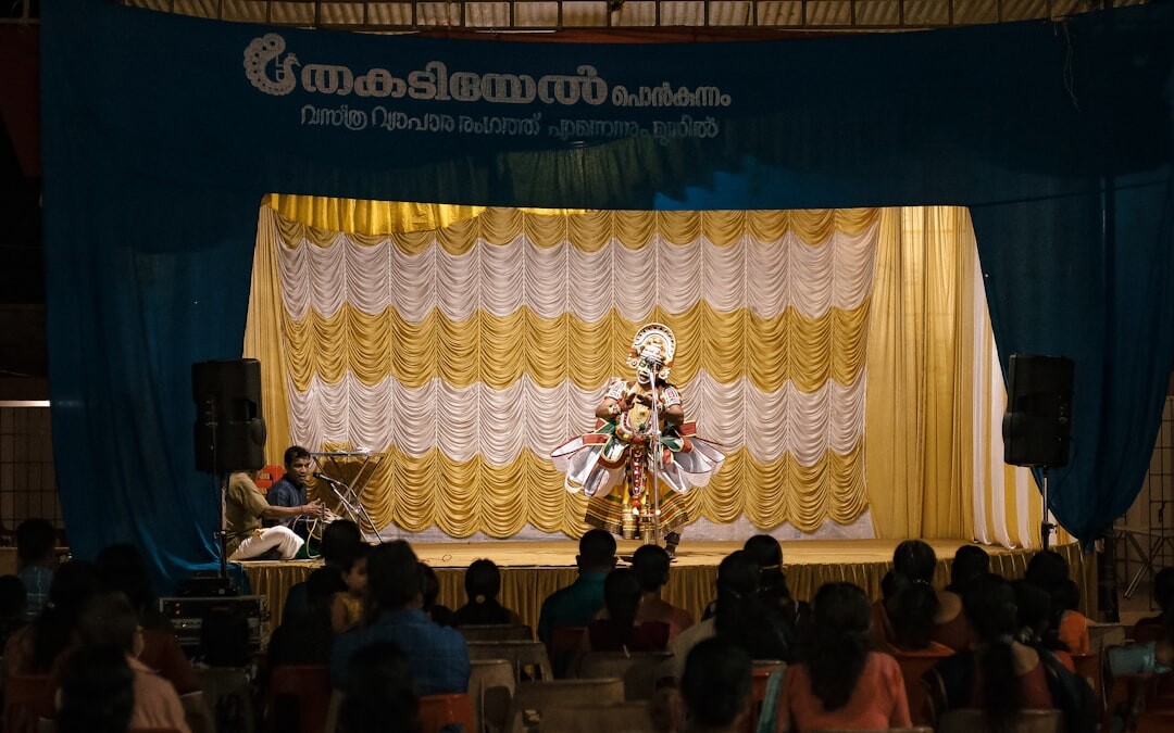 village singer on stage