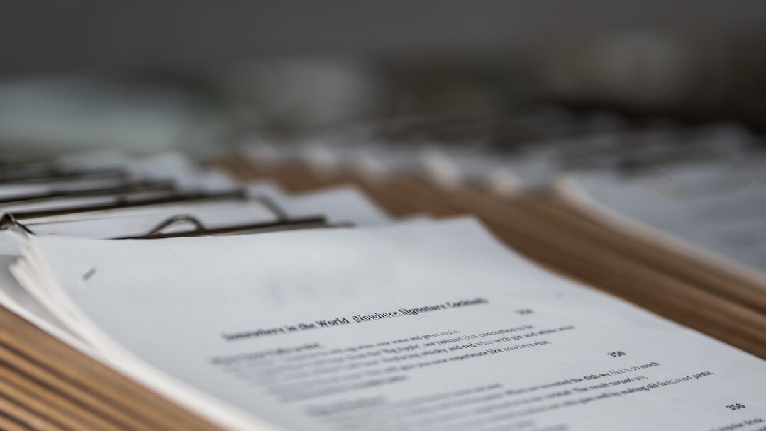 documents on desk