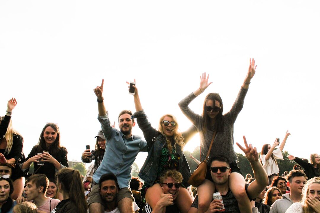 crowd of people listening